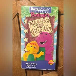 1995 Barneys Making New Friends VHS Tape PBS Vintage